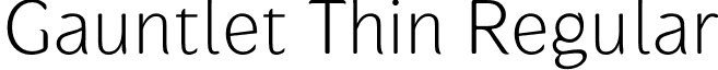 Gauntlet Thin Regular font - GauntletThin_TB.otf