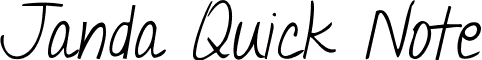 Janda Quick Note font - JandaQuickNote.ttf