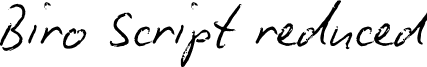 Biro Script reduced font - Biro_Script_reduced.otf