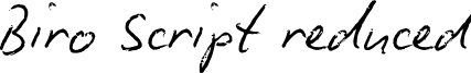 Biro Script reduced font - Biro_Script_reduced.ttf