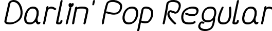 Darlin' Pop Regular font - Darlin' Pop Bold Italics.ttf