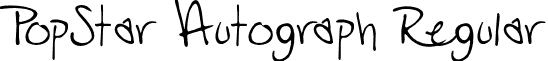 PopStar Autograph Regular font - popstarAutograph.otf