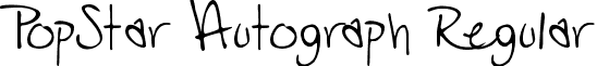 PopStar Autograph Regular font - popstarAutograph.ttf