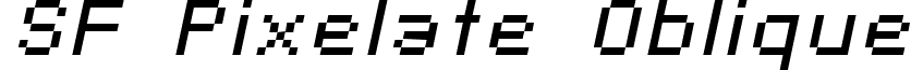 SF Pixelate Oblique font - SF Pixelate Oblique.ttf