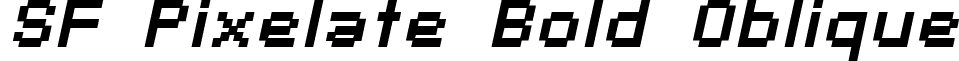 SF Pixelate Bold Oblique font - SF Pixelate Bold Oblique.ttf