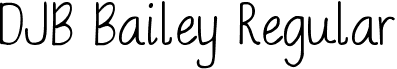 DJB Bailey Regular font - DJB BAILEY.ttf