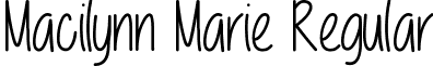 Macilynn Marie Regular font - Macilynn Marie.ttf