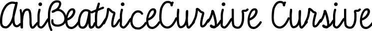 AniBeatriceCursive Cursive font - AniBeatriceCursive.ttf