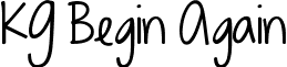 KG Begin Again font - KGBeginAgain.ttf