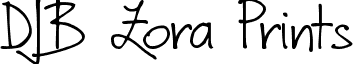 DJB Zora Prints font - DJB Zora Prints.ttf