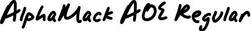 AlphaMack AOE Regular font - AlphaMacAOE.ttf
