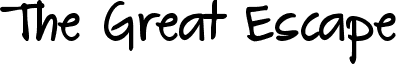 The Great Escape font - TheGreatEscapeBold.ttf