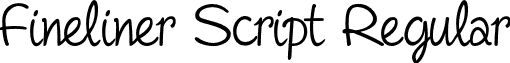 Fineliner Script Regular font - Fineliner Script.otf
