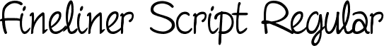 Fineliner Script Regular font - Fineliner_Script.ttf