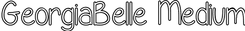 GeorgiaBelle Medium font - Georgia Belle Hollow.ttf