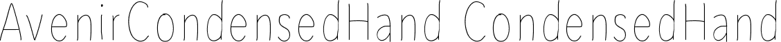 AvenirCondensedHand CondensedHand font - AvenirCondensedHand.ttf