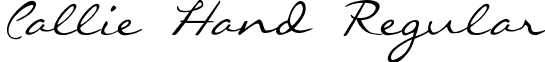 Callie Hand Regular font - calliehandtrialversion.ttf