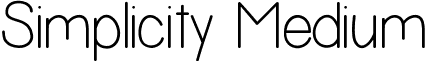 Simplicity Medium font - simplicity.ttf