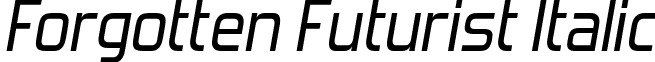 Forgotten Futurist Italic font - forgotten futurist rg it.ttf