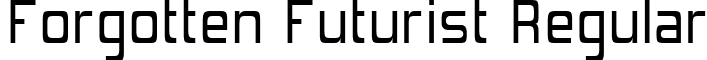 Forgotten Futurist Regular font - forgotte.ttf