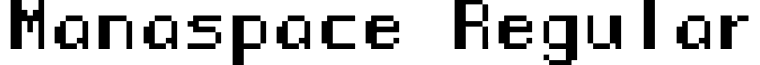 Manaspace Regular font - manaspc.ttf