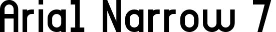 Arial Narrow 7 font - arial_narrow_7.ttf