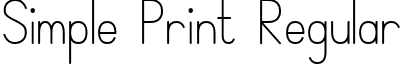 Simple Print Regular font - Simple Print.ttf