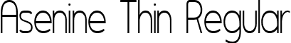 Asenine Thin Regular font - ASENT___.ttf
