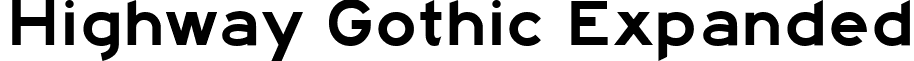 Highway Gothic Expanded font - HWYGEXPD.TTF