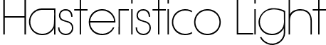 Hasteristico Light font - Hasteristico Light.ttf