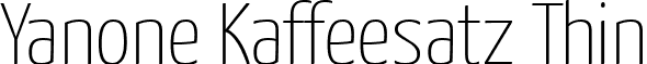 Yanone Kaffeesatz Thin font - 1.ttf
