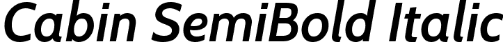Cabin SemiBold Italic font - Cabin-SemiBoldItalic-TTF.ttf
