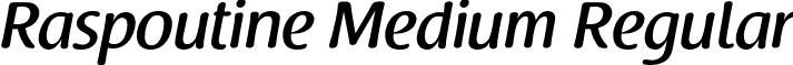Raspoutine Medium Regular font - RaspoutineMedium_TB.otf