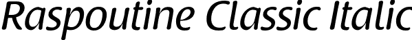 Raspoutine Classic Italic font - RaspoutineClassic_TB.otf