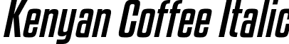 Kenyan Coffee Italic font - kenyan coffee rg it.ttf