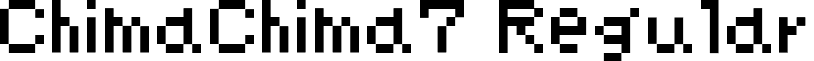 ChimaChima7 Regular font - chimachima7.TTF