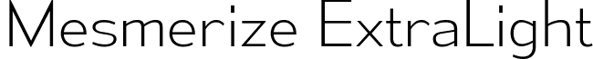 Mesmerize ExtraLight font - mesmerize-el.ttf