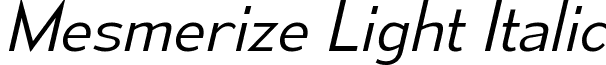 Mesmerize Light Italic font - mesmerize-lt-it.ttf