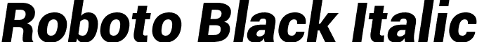 Roboto Black Italic font - Roboto-BlackItalic.ttf