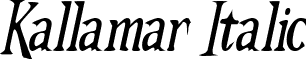 Kallamar Italic font - KALLI___.TTF