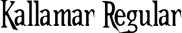 Kallamar Regular font - KALLAMAR.TTF