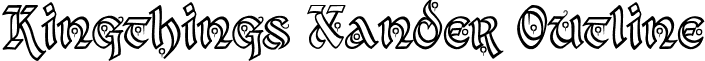 Kingthings Xander Outline font - Kingthings Xander Outline.ttf