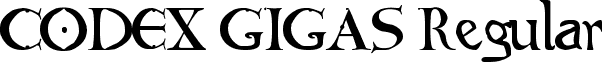 CODEX GIGAS Regular font - Codex Gigas.ttf