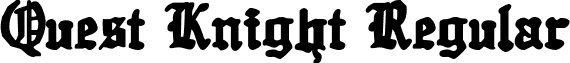 Quest Knight Regular font - questknight.ttf