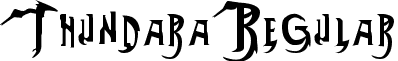 Thundara Regular font - Thundara.ttf