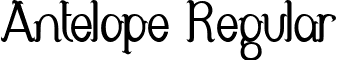 Antelope Regular font - Antelope.ttf