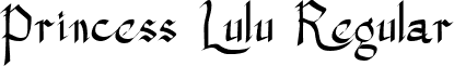 Princess Lulu Regular font - princessSW.ttf