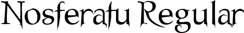 Nosferatu Regular font - NO.TTF