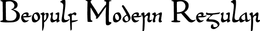 Beowulf Modern Regular font - BEOWULF_MODERN.ttf