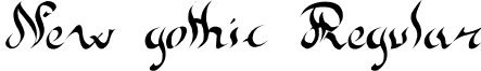 New gothic Regular font - new_gothic.ttf
